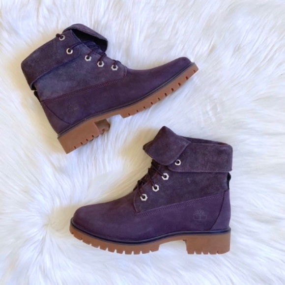 dark purple timberland boots